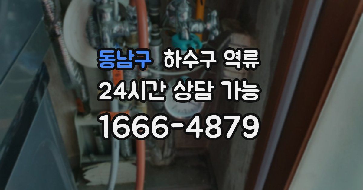 동남구 하수구 역류