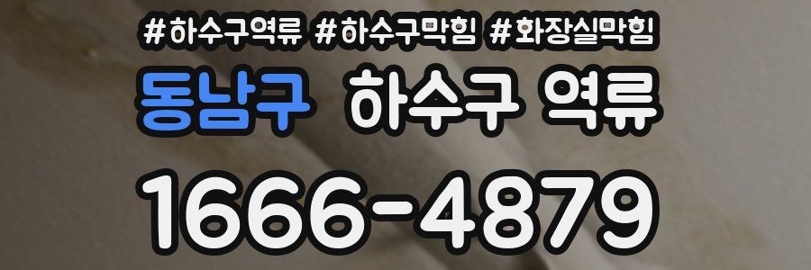 동남구 하수구 역류