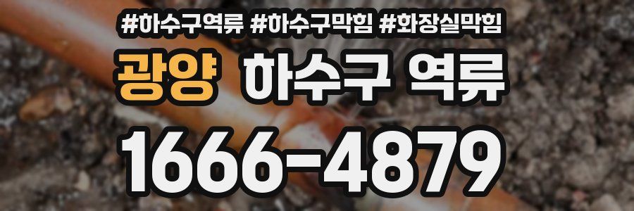 광양 하수구 역류