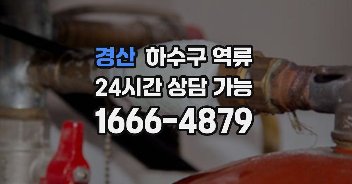 경산 하수구 역류