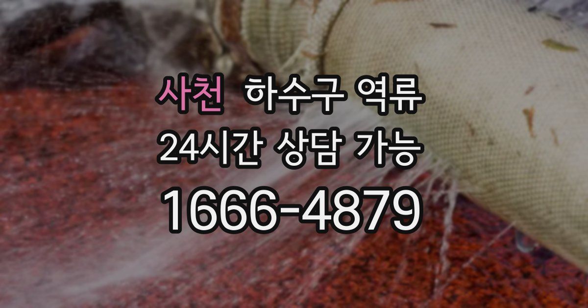 사천 하수구 역류