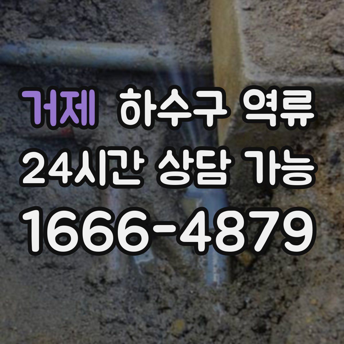 거제 하수구 역류