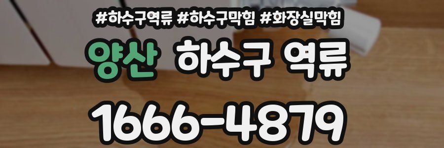 양산 하수구 역류