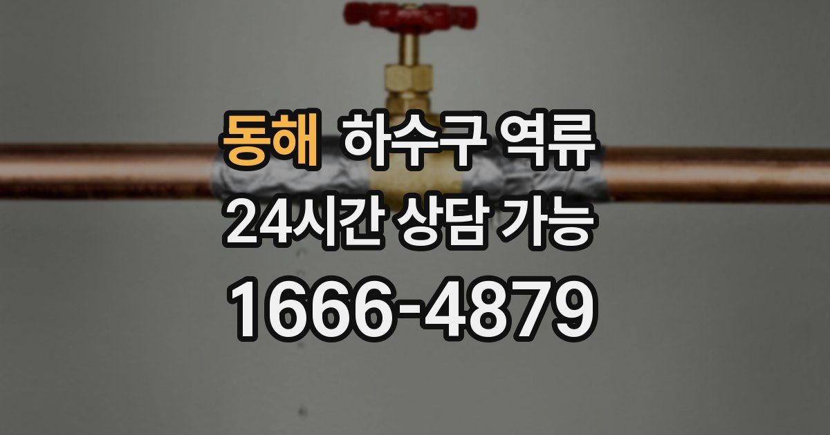 동해 하수구 역류