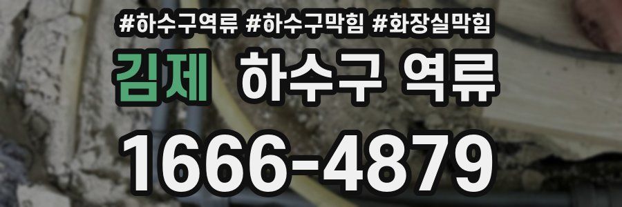 김제 하수구 역류