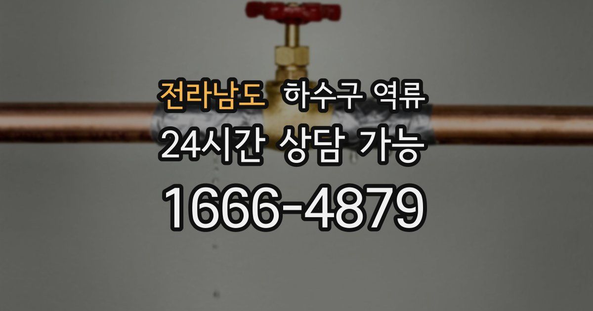 전라남도 하수구 역류