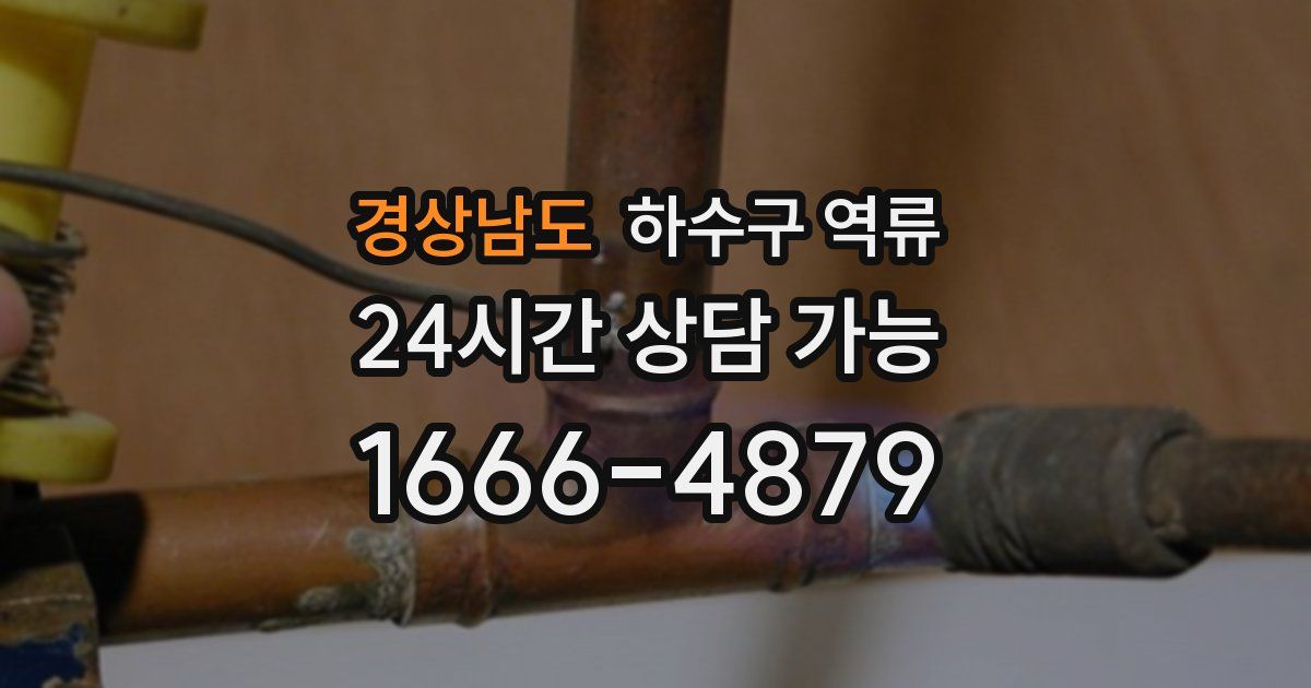 경상남도 하수구 역류