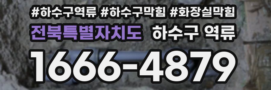 전북특별자치도 하수구 역류