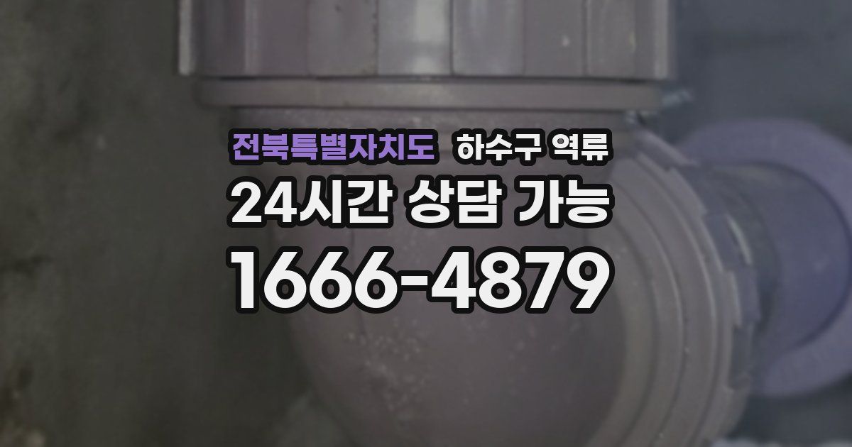 전북특별자치도 하수구 역류