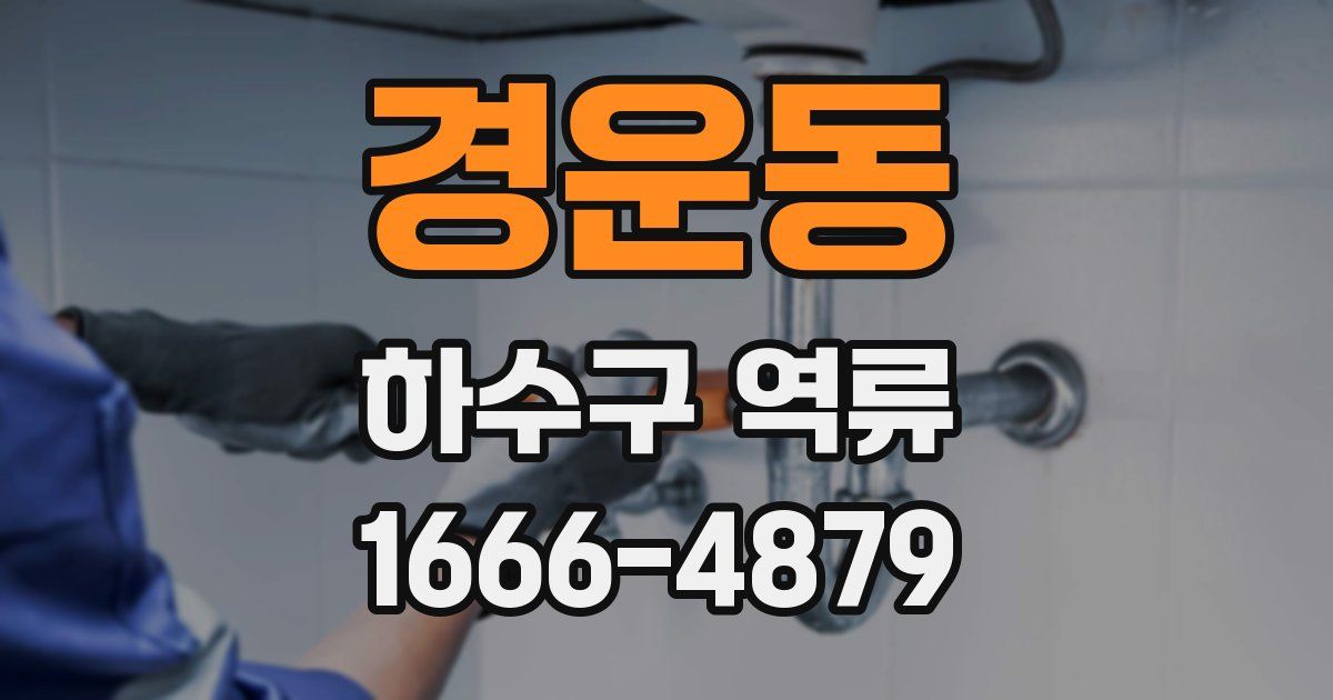 경운동 하수구 역류
