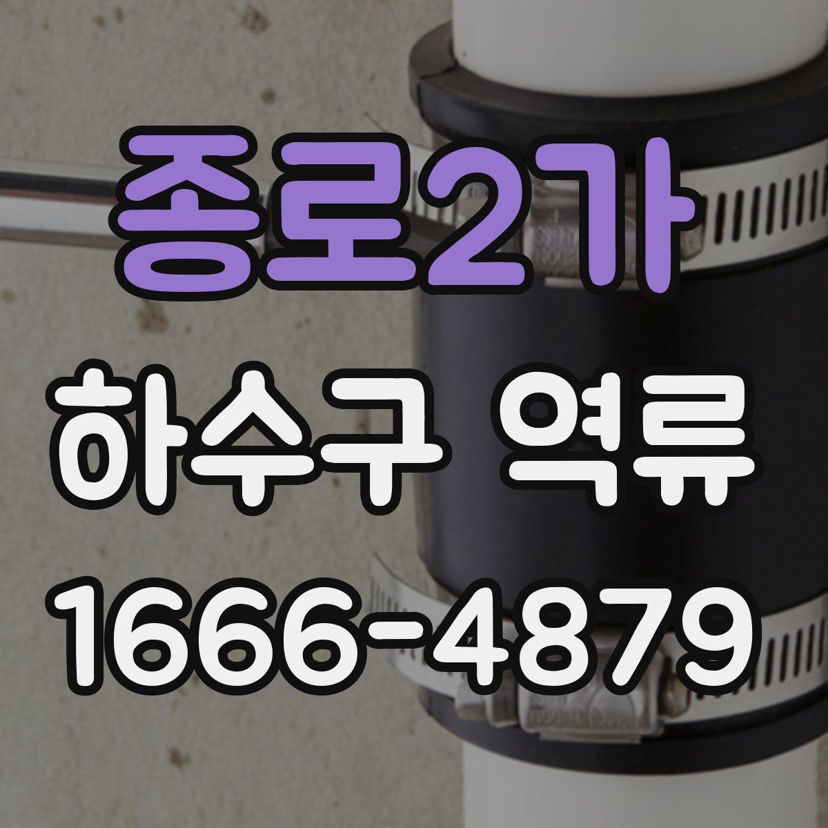종로2가 하수구 역류