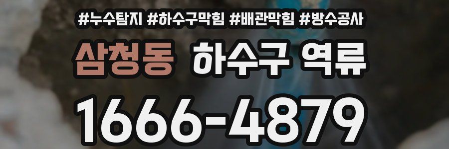 삼청동 하수구 역류