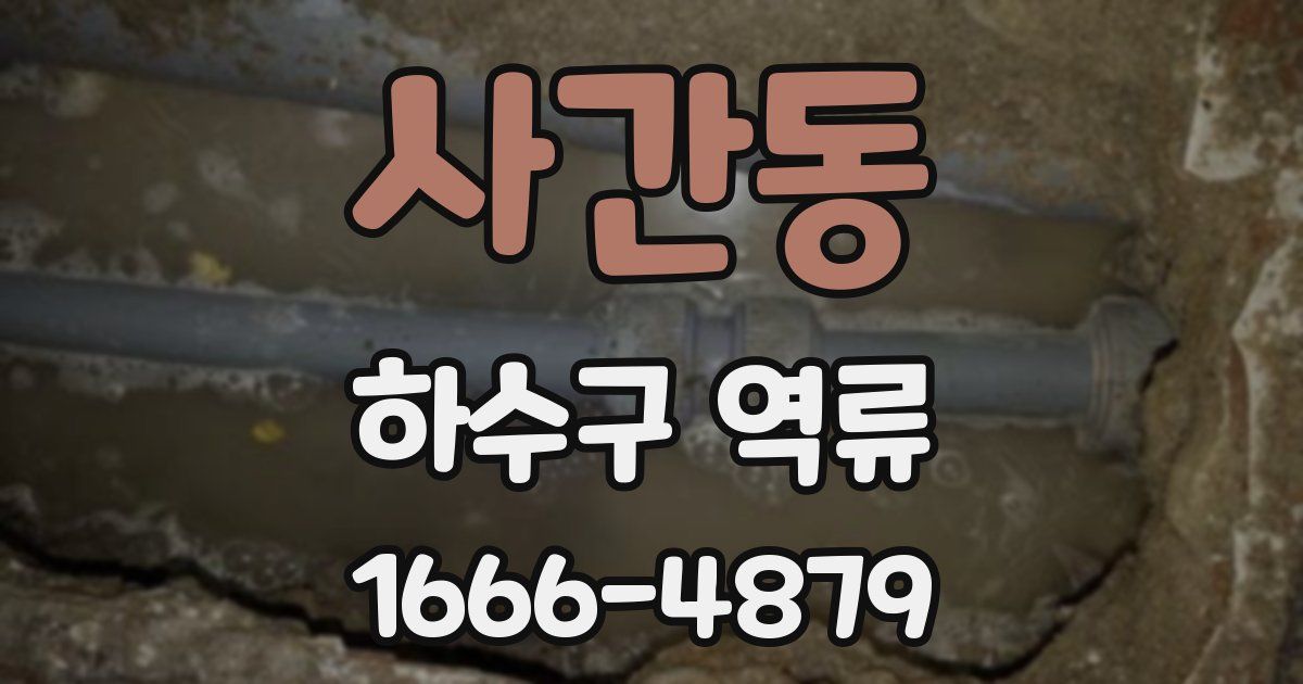 사간동 하수구 역류