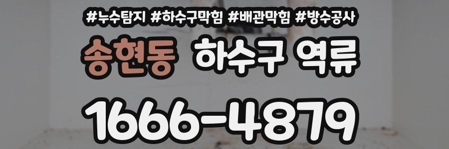 송현동 하수구 역류