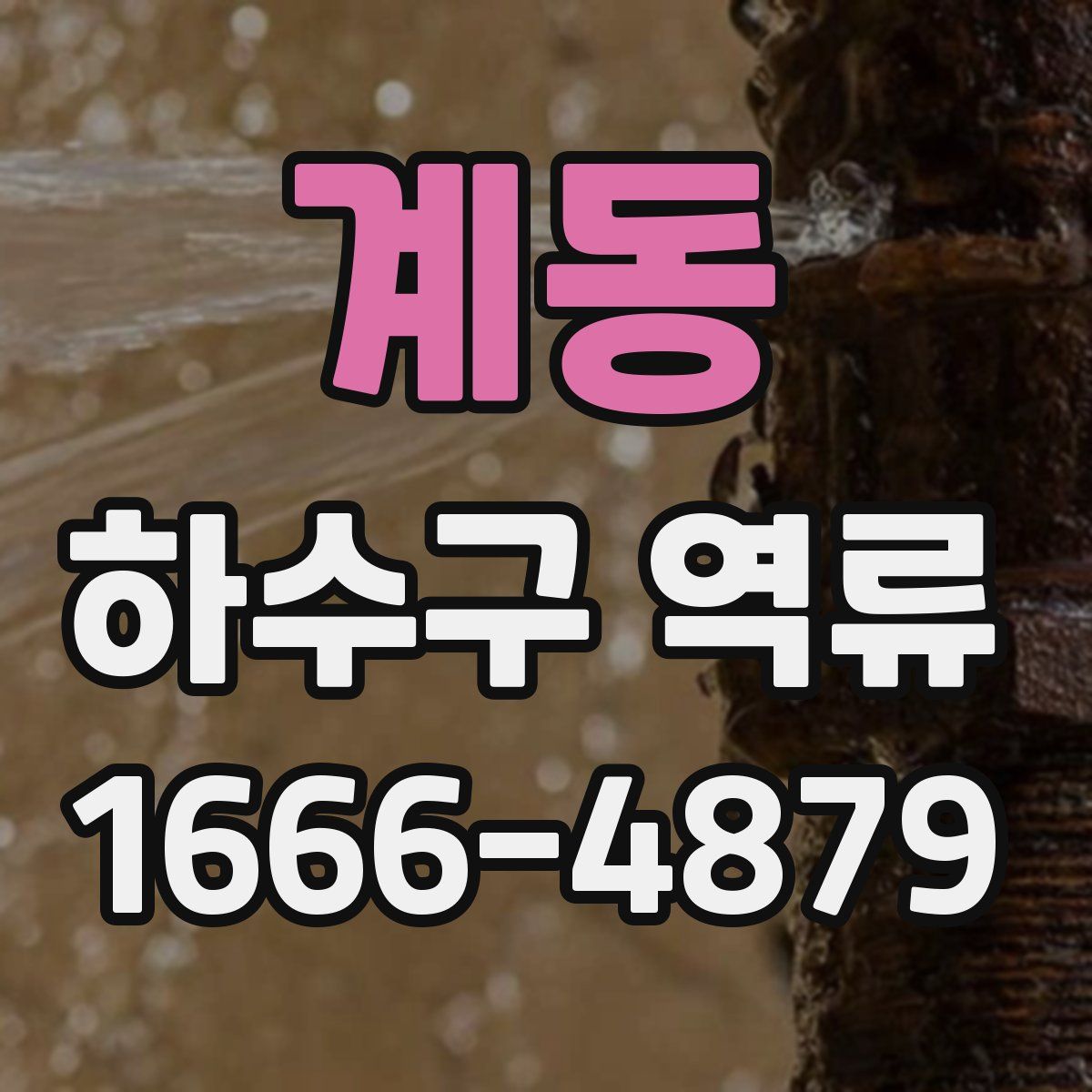 계동 하수구 역류