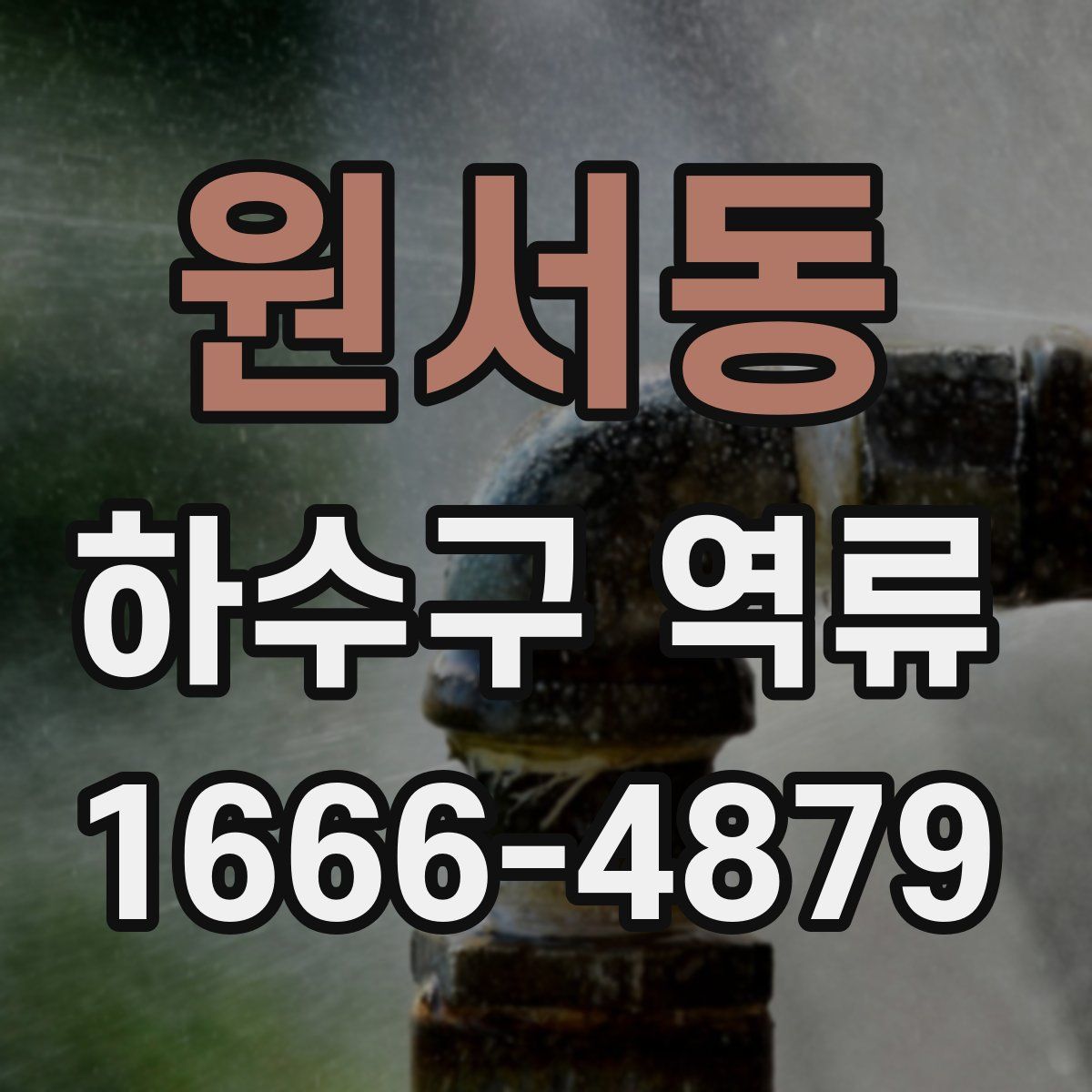 원서동 하수구 역류