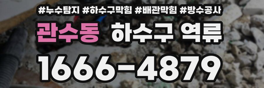관수동 하수구 역류