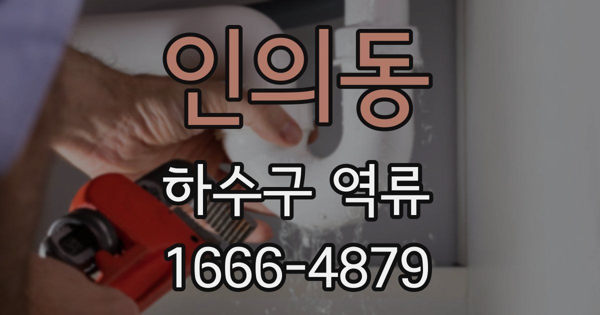 인의동 하수구 역류