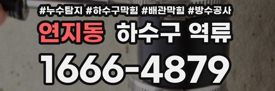 연지동 하수구 역류