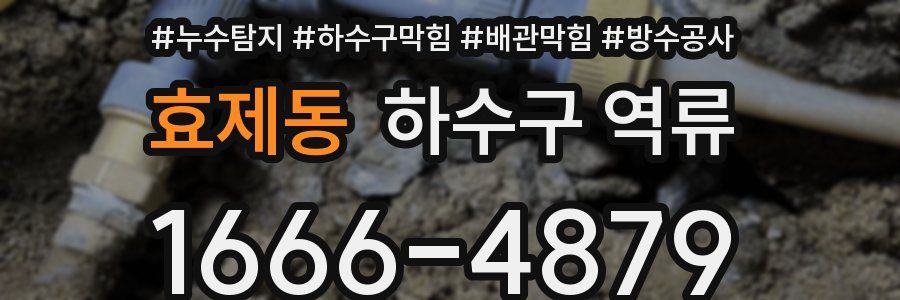 효제동 하수구 역류