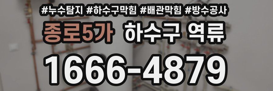 종로5가 하수구 역류