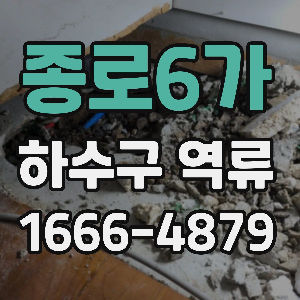 종로6가 하수구 역류