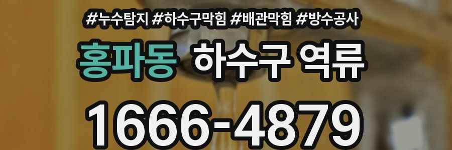 홍파동 하수구 역류