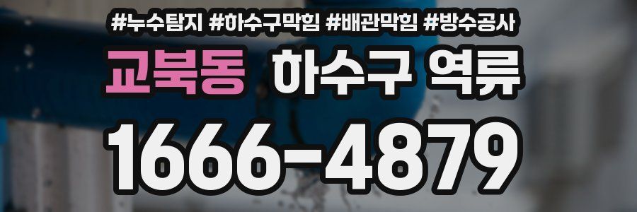 교북동 하수구 역류