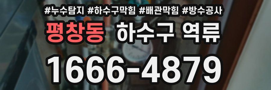 평창동 하수구 역류