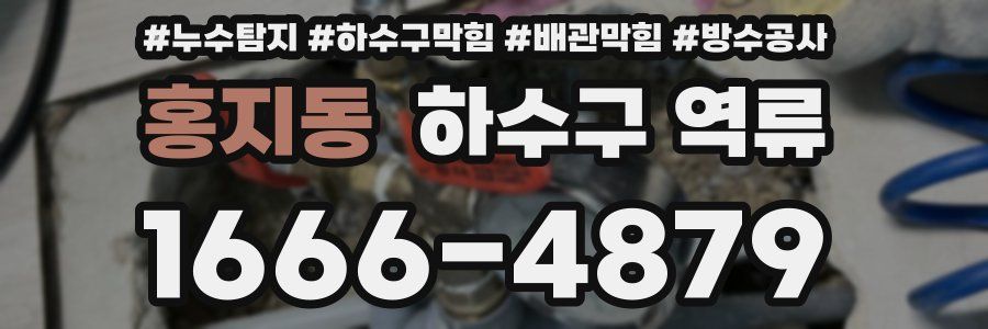 홍지동 하수구 역류