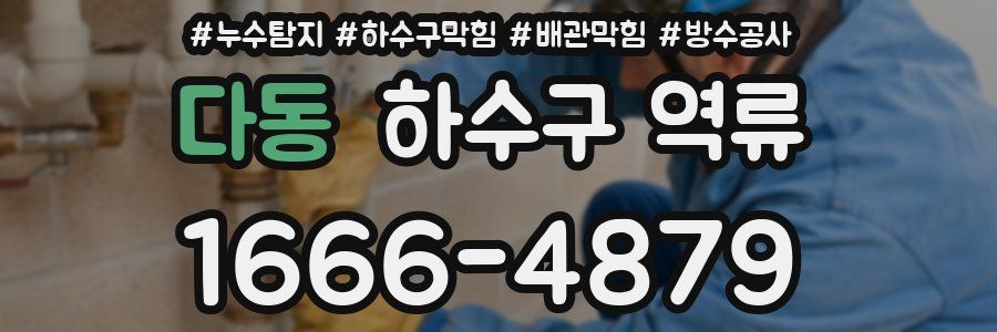 다동 하수구 역류
