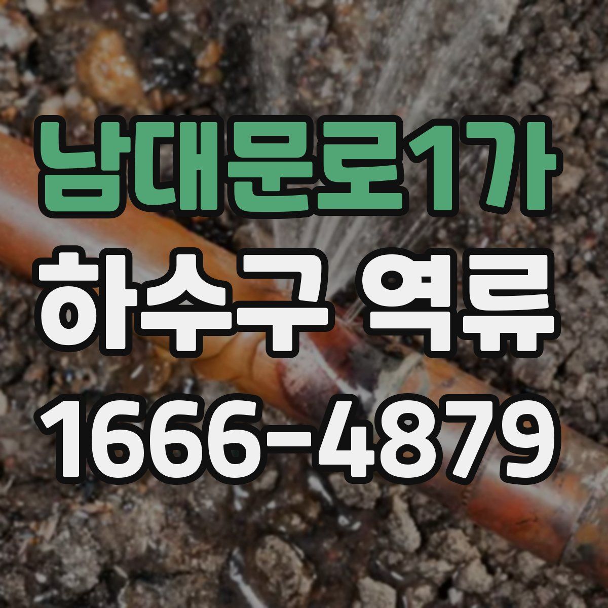 남대문로1가 하수구 역류