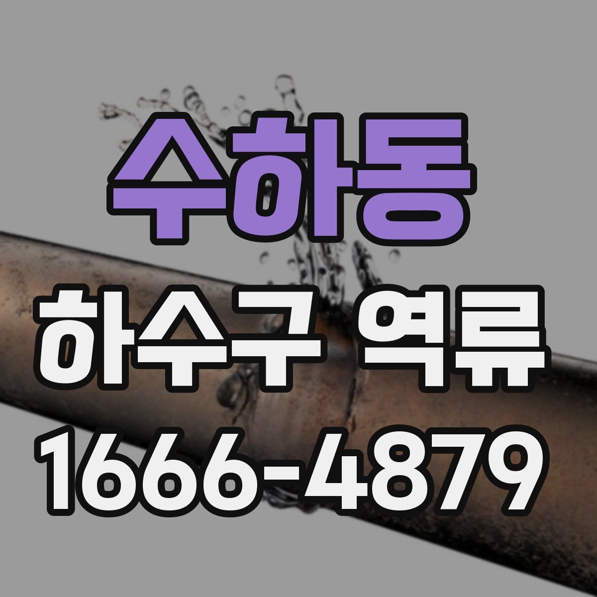 수하동 하수구 역류