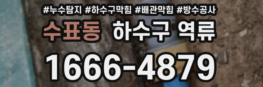 수표동 하수구 역류