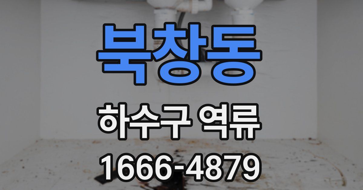 북창동 하수구 역류