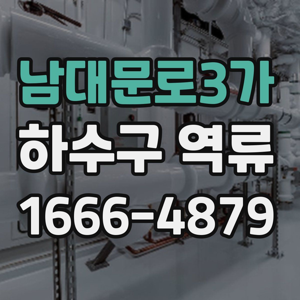 남대문로3가 하수구 역류