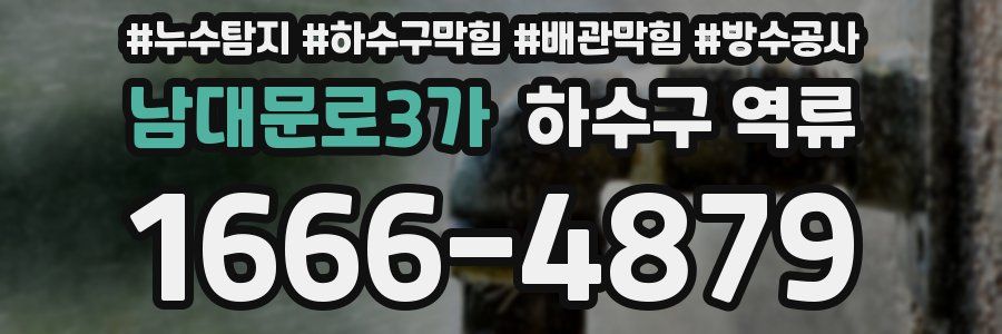 남대문로3가 하수구 역류