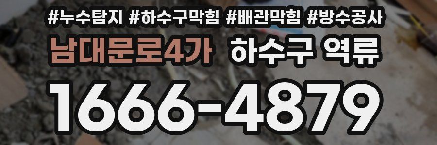 남대문로4가 하수구 역류