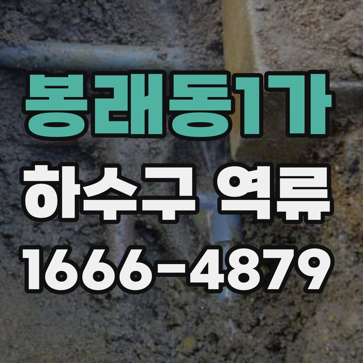 봉래동1가 하수구 역류