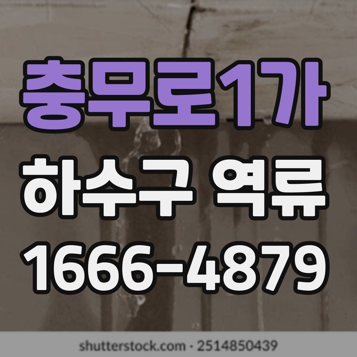 충무로1가 하수구 역류