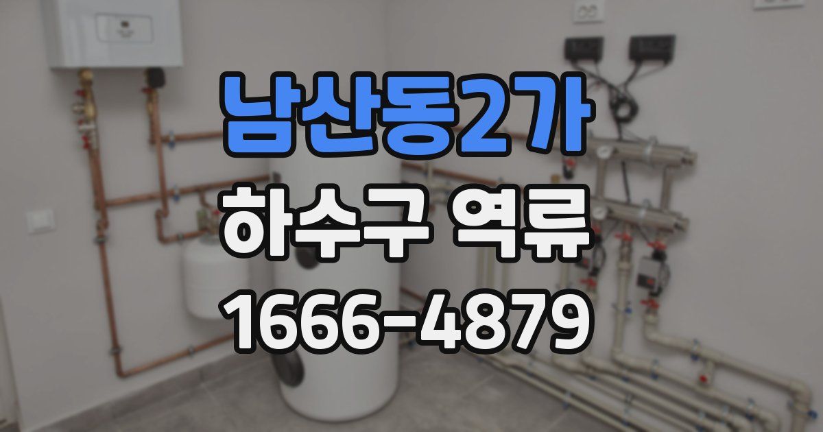 남산동2가 하수구 역류