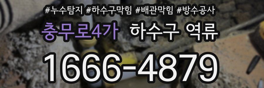 충무로4가 하수구 역류