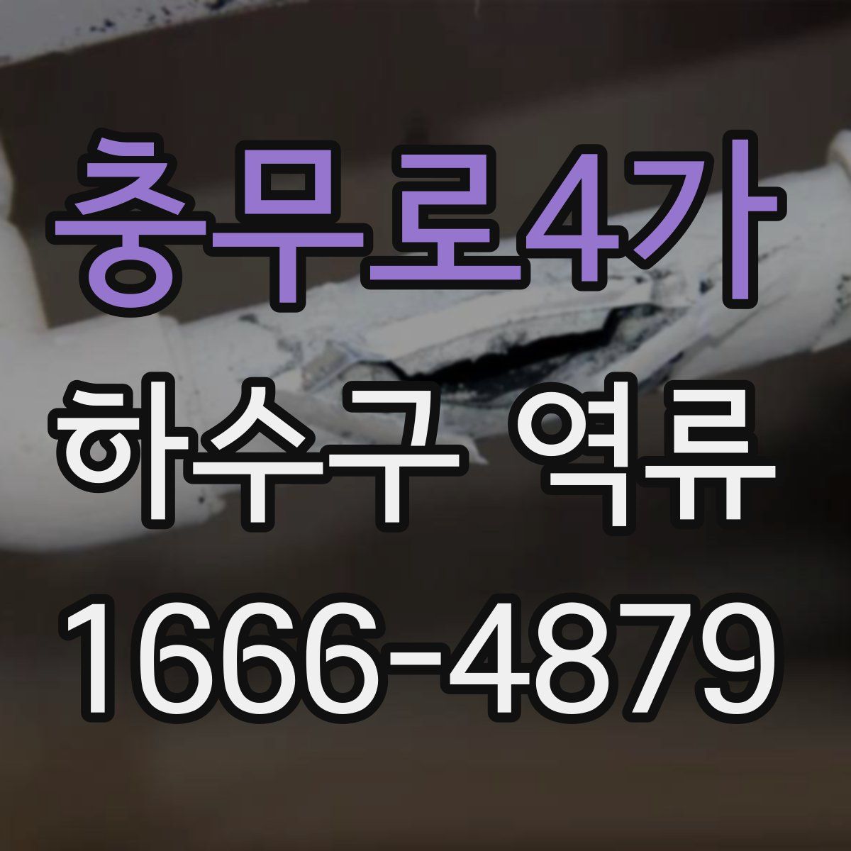 충무로4가 하수구 역류