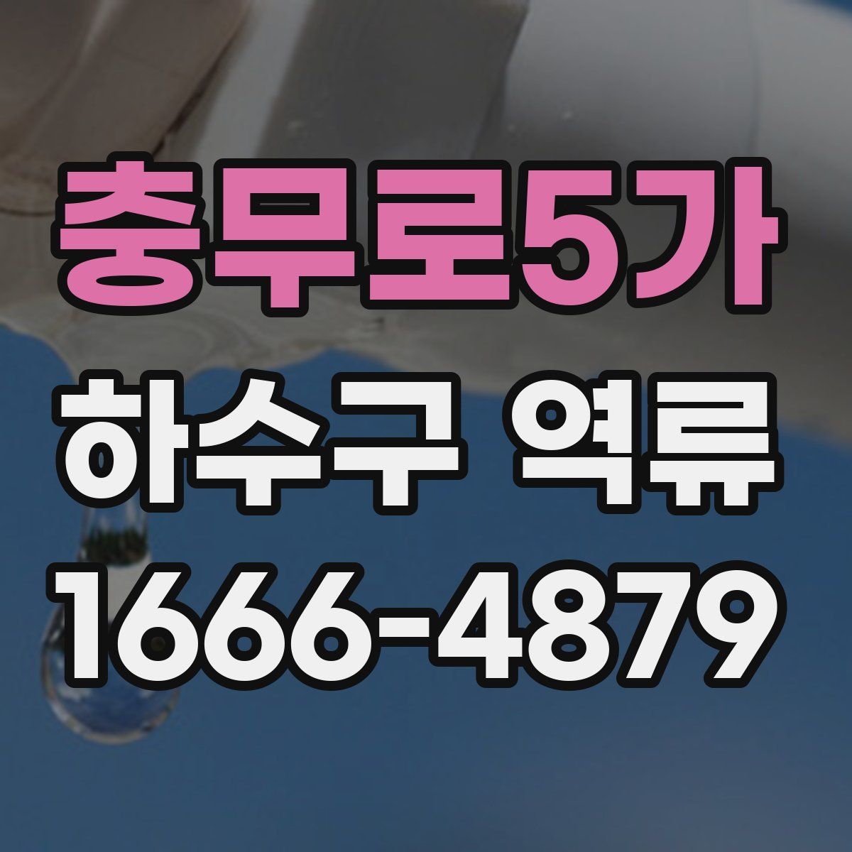 충무로5가 하수구 역류