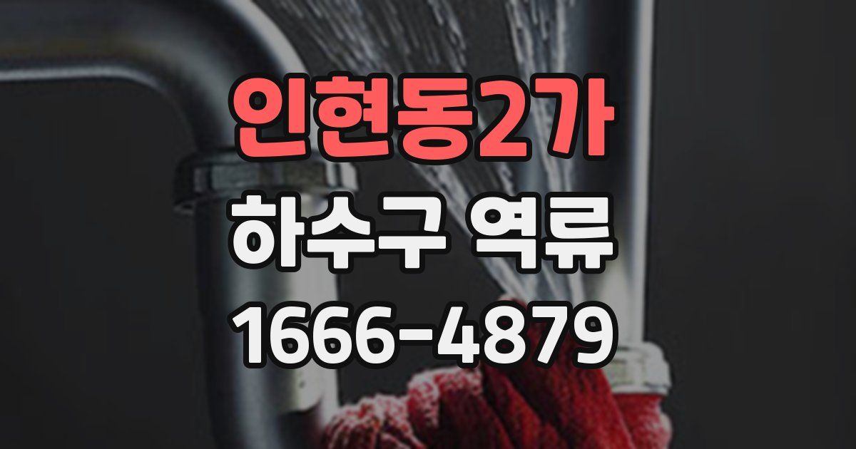 인현동2가 하수구 역류