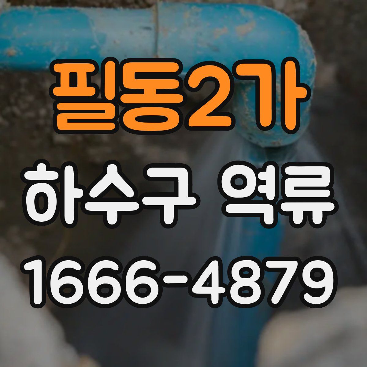 필동2가 하수구 역류