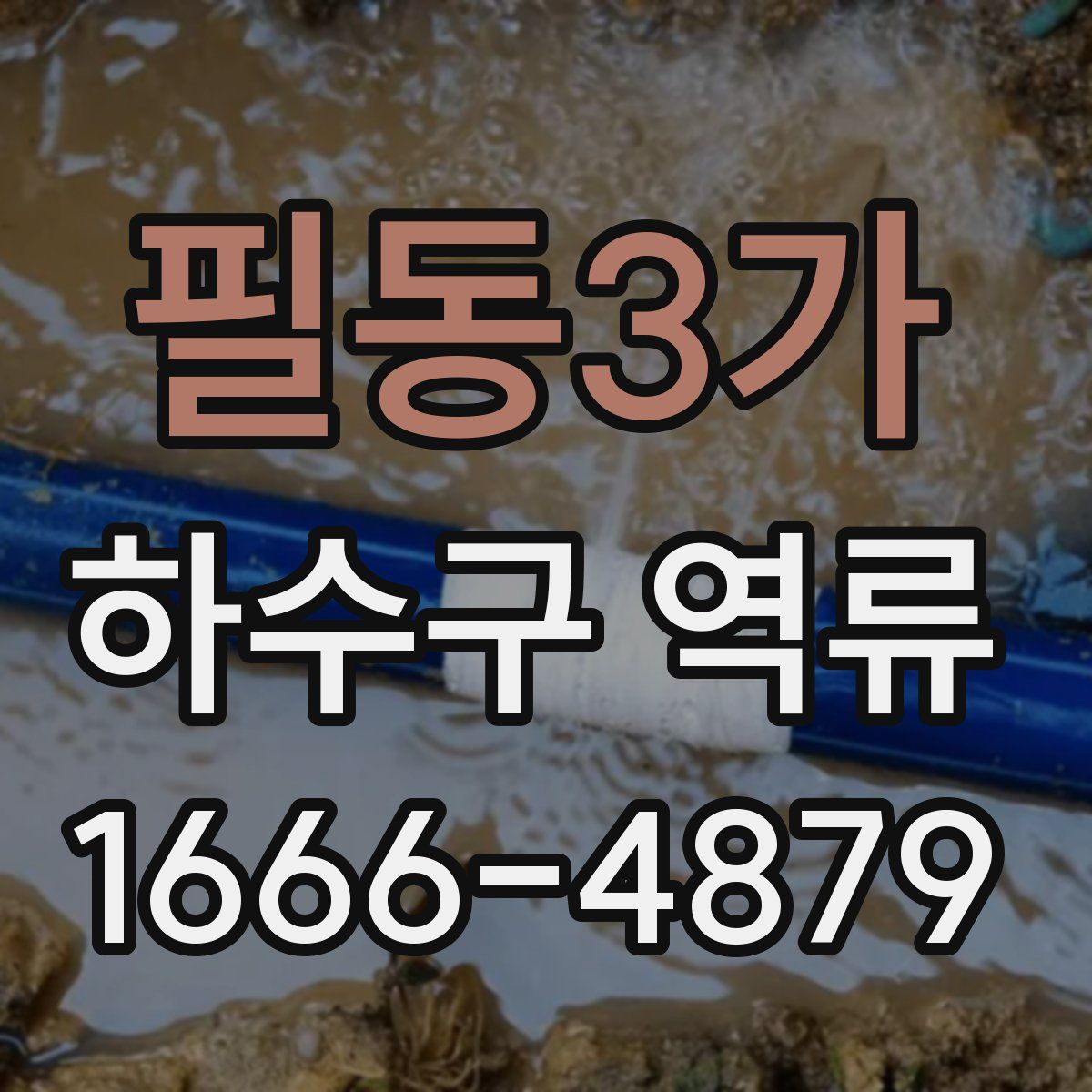 필동3가 하수구 역류