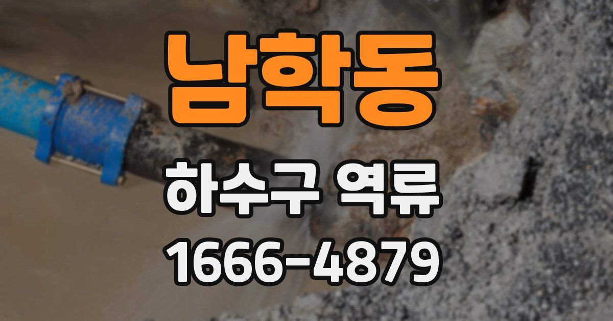 남학동 하수구 역류