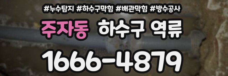 주자동 하수구 역류