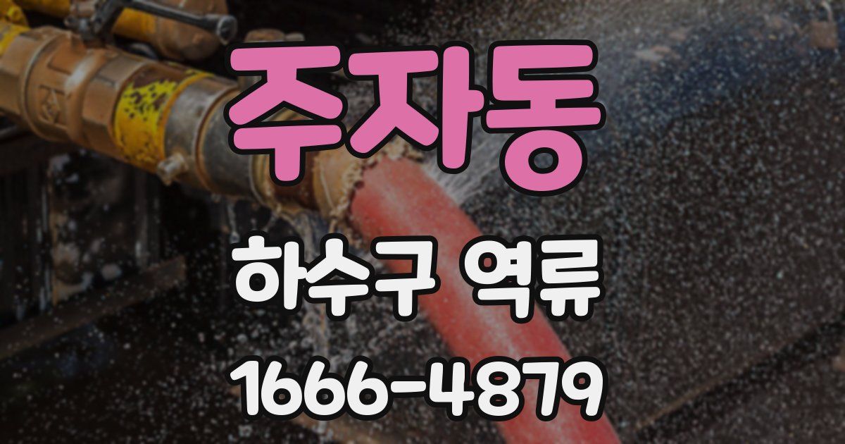 주자동 하수구 역류